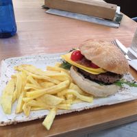 Vegan burger with beyond meat. at Bali Coffee & Brunch in Girona
