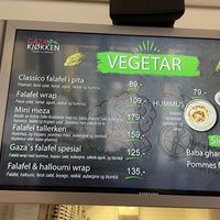 The vegetarian and vegan menu   at GazaKjøkken in Oslo