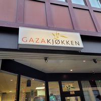 Shop front at GazaKjøkken in Oslo