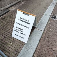 Front of store at DuckRabbit Coffee Brewers in The Hague