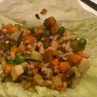 San choy bao. Not hugely flavoursome but cooked well, healthy, and nice texture  at Gong De Lin in Melbourne