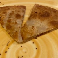 Crispy vege pancake. Incredibly simple but also incredibly tasty  at Gong De Lin in Melbourne