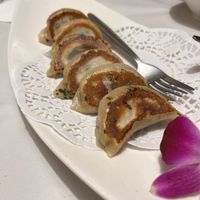 Pan fried dumplings   at Gong De Lin in Melbourne