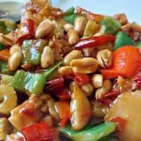 Kung pao hedgehog mushroom at Gong De Lin in Melbourne