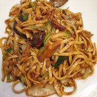 Shanghai fried noodles $15.80 at Gong De Lin in Melbourne
