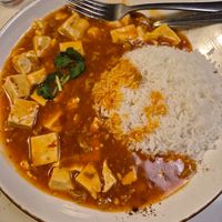 Spicy bean curd on rice $15.80 +50c card fee??: very spicy, wouldnt have got it if had realised it was silken tofu at Gong De Lin in Melbourne