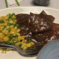 Vegan “beef” in black pepper sauce  at Gong De Lin in Melbourne