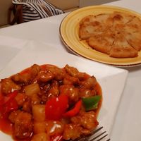 Sweet and sour pork, and pancake at Gong De Lin in Melbourne