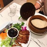 Duck pancakes  at Gong De Lin in Melbourne
