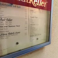 Menu, no mention of vegan at Stadtkeller in Bremgarten