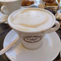 Cappuccino with soy milk at Bar Pasticceria Ciro in Alghero