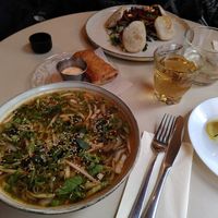 Pita kebap, sausage in bread, and Soto soup at Fret  in Den Bosch