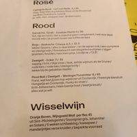 Rose and red wine menu (July 2025) at Fret  in Den Bosch