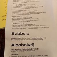 White, sparkling and alcohol-free wine menu (July 2025) at Fret  in Den Bosch