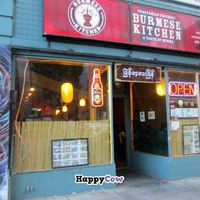 View from the street -- it's on a block with lots of other restaurants at Burmese Kitchen in San Francisco