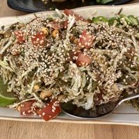 BK’s stylesignature tea leaf salad at Burmese Kitchen in San Francisco