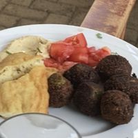 Falafel, hummus and bread  at Rosemary in Skopelos