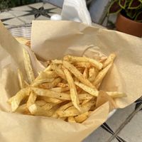 Fries with oregano 🌿   at Rosemary in Skopelos