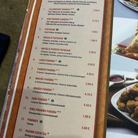 Menü  at Taj India in Bonn