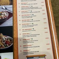 Menü  at Taj India in Bonn