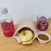 Fries and kombucha at Chik  in Terrassa