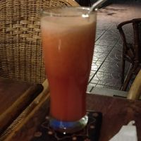 Fresh tamarillo and passion fruit juice at Omlandia in Deli Tua