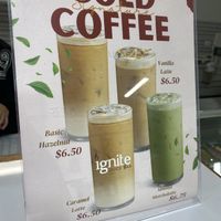 Customizable with alternative milk vegan cafe drinks   at Ignite  in Guam