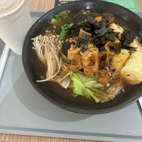 The return flight spicy bean curd soup ✈️   at TPE - Vege Creek 蔬河 - T2 in Taoyuan City