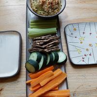 Artichoke dip with brazil nut parm, incredible at Superfresh Organic Cafe in Brattleboro