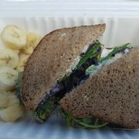 breakfast sandwich  at Superfresh Organic Cafe in Brattleboro