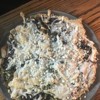 Pizza with Marinara and veggies! 😋 at Superfresh Organic Cafe in Brattleboro