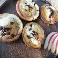 CHOCO CHIP HOT CAKES(!!!!)💓 at Superfresh Organic Cafe in Brattleboro