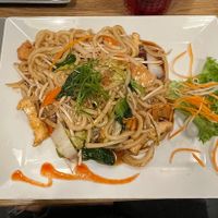 Gebratene Udon-Nudeln  at Vevi Restaurant III in Vienna