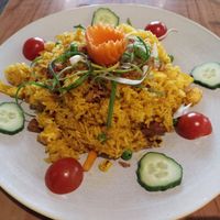 Gebratener Reis mit Gemüse und Tofu at Vevi Restaurant III in Vienna