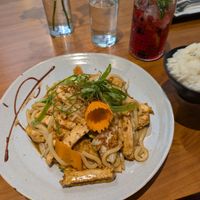 "seafood" with veggies and udon noodles at Vevi Restaurant III in Vienna