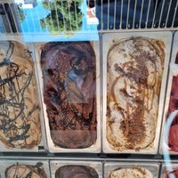 Peanut butter cookie dough / Chocolate honeycomb / Sticky date at Augustus Gelatery in Traralgon