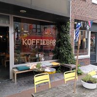 Front of coffee bar at OOK in Woerden