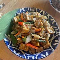 Drunken noodles with tofu   at Sushi Thai Salida in Salida
