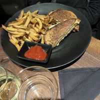 Seitan reuben on rye with sauerkraut   at Dharma Bums in New Hope