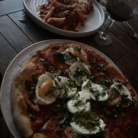 Pizzas and pasta can be made vegan. Fresh vegetables and great staff    at La Pizzeria in Mount Pleasant