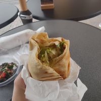 Falafel im Wrap at La Rose in Karlsruhe