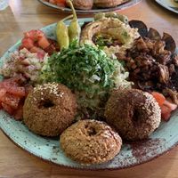 Falafel plate at La Rose in Karlsruhe