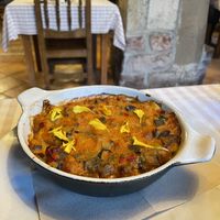 Leek casserole could use some serious salt and seasoning   at Casa Xurde in Las Arenas