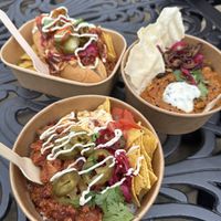 Chili, Curry and Hotdog  at Veġetali in Alnwick