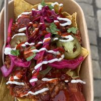 Loaded nachos  at Veġetali in Alnwick