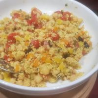 Mediterranean couscous salad at Veġetali in Alnwick