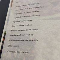 Menù primi at Suraja Cafè in Arcore