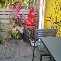 Garden dining area at Green Bar and Kitchen in Fort Lauderdale