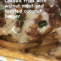 Loaded fries with walnut meat  at Green Bar and Kitchen in Fort Lauderdale