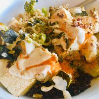 Grain and veggie bowl with added tofu at Green Bar and Kitchen in Fort Lauderdale